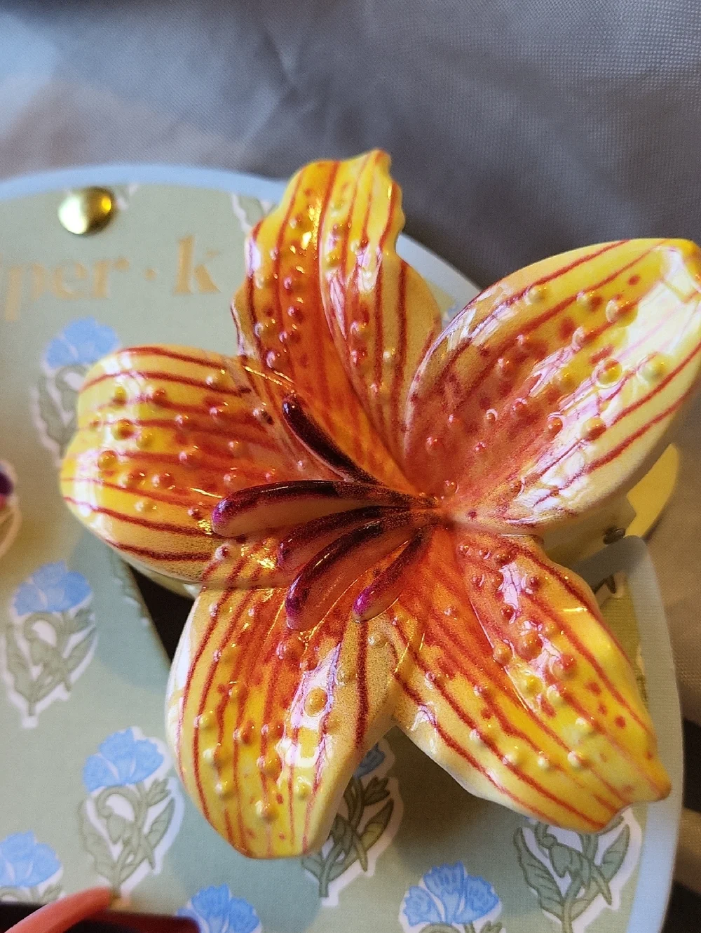 PIPER K Floral Hair Clips - Pink, Orange, Yellow Li Lily Day Lily